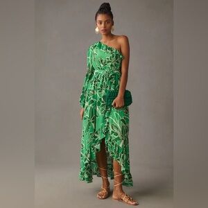 Farm Rio x Anthropologie Printed One-Shoulder Ruffle Dress